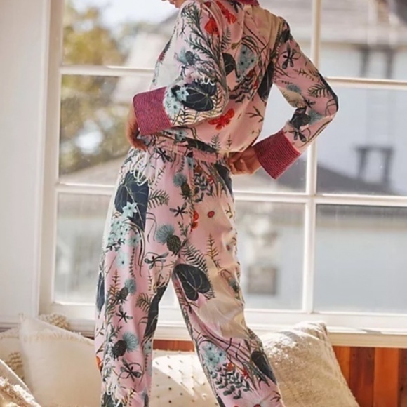 Anthropologie Kelly Louise Judd Botanical Flannel Pajama Set  XXS/PXS - Picture 2 of 4